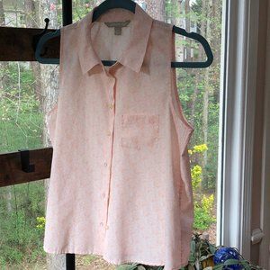 Banana Republic Sleeveless Button-Down Top, Sz XS.